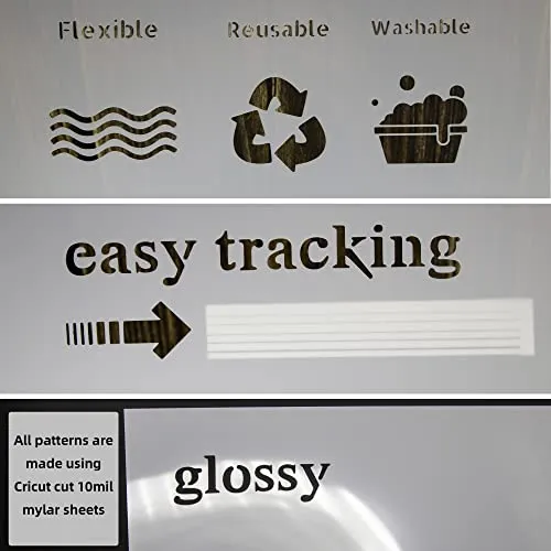 10PCS 10mil Blank Mylar Stencil Sheets,12X12 inch Milky Translucent PET Blank Stencils Sheets,Template Material for Laser Cutting Machines ,