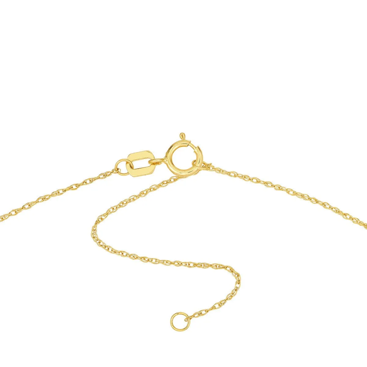 14K Yellow Gold So You Cutout Airplane Mini Disc Adjustable Necklace