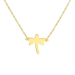 14K Yellow Gold So You Mini Dragonfly Adjustable Necklace