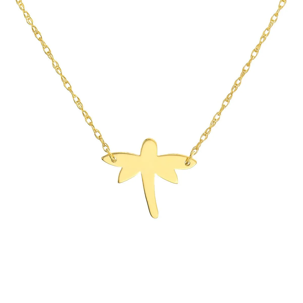 14K Yellow Gold So You Mini Dragonfly Adjustable Necklace