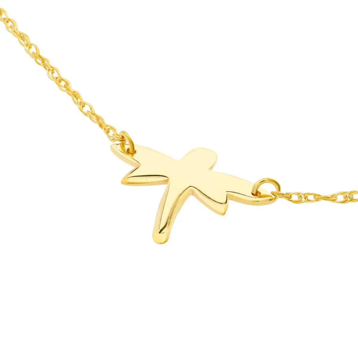 14K Yellow Gold So You Mini Dragonfly Adjustable Necklace