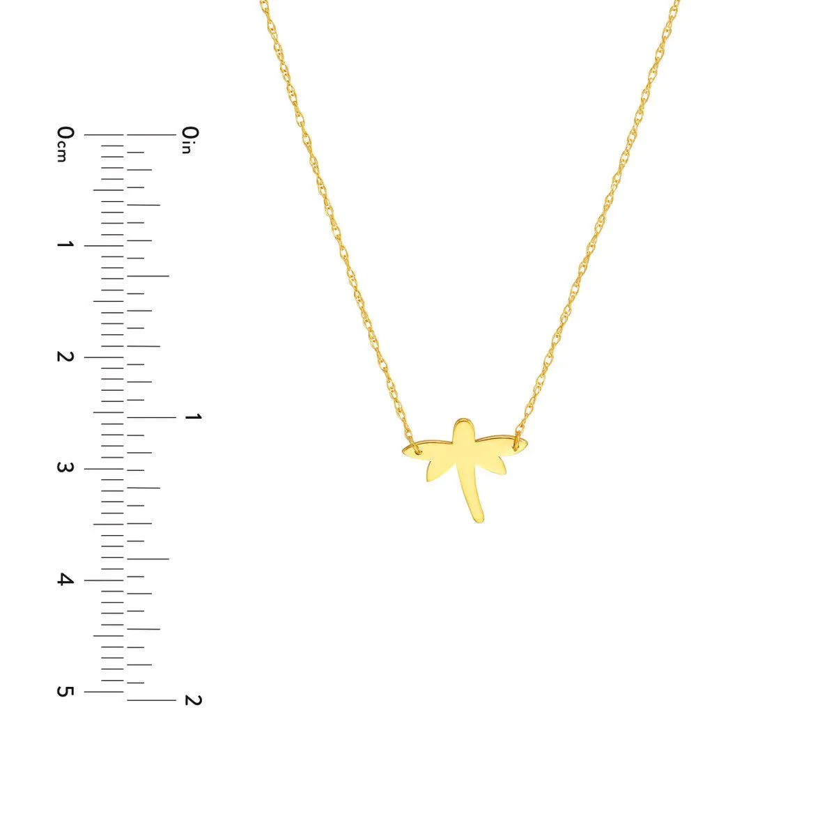 14K Yellow Gold So You Mini Dragonfly Adjustable Necklace