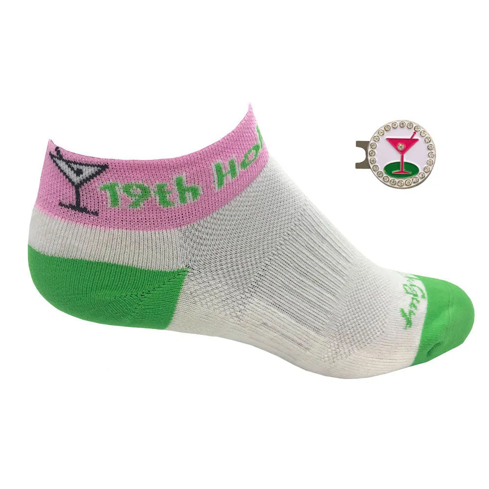 19th Hole Women's Golf Sock With Ball Marker