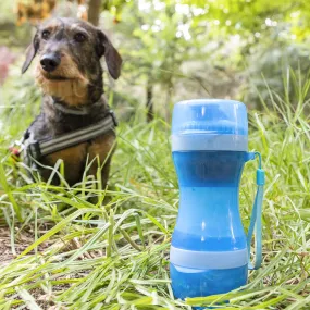 2-in-1 bottle with water and food containers for pets Pettap InnovaGoods