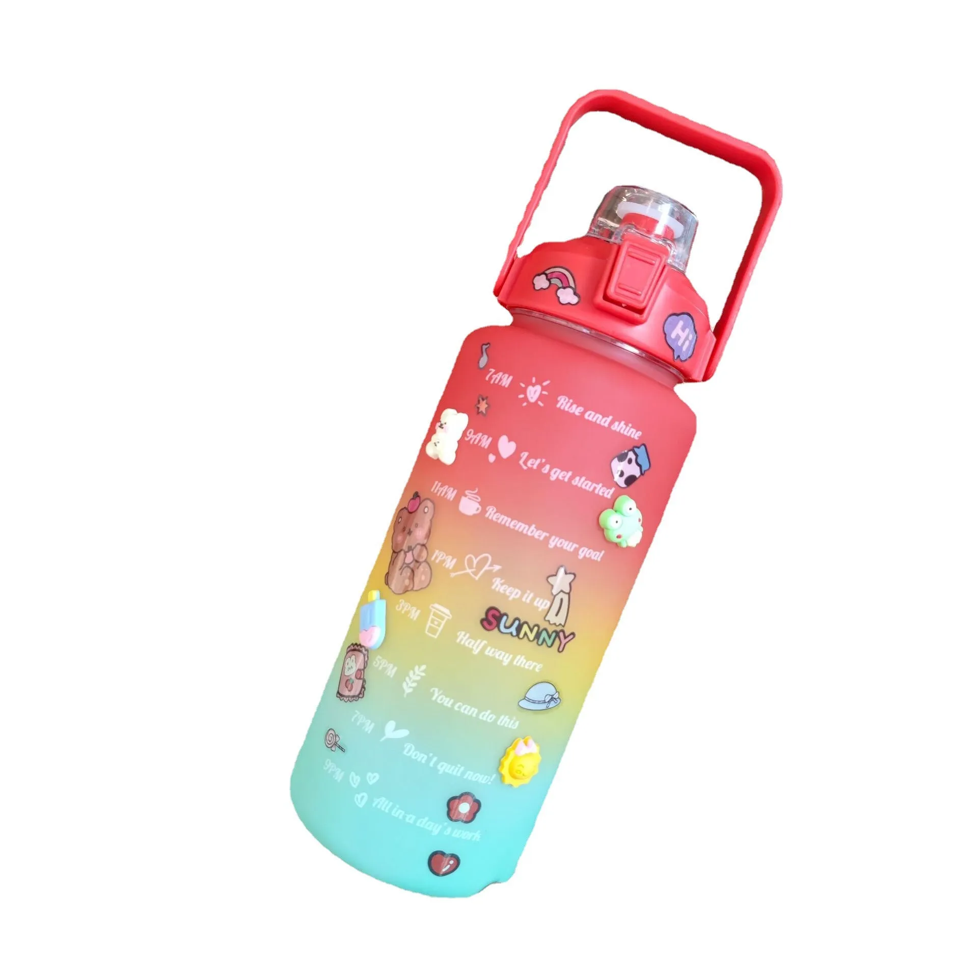 2000ml PC Double-Layer Sport Water Bottle with OPP Bag and Non-Microwaveable, Suitable for Office, Home, Bar, Restaurant, Outdoor, etc.