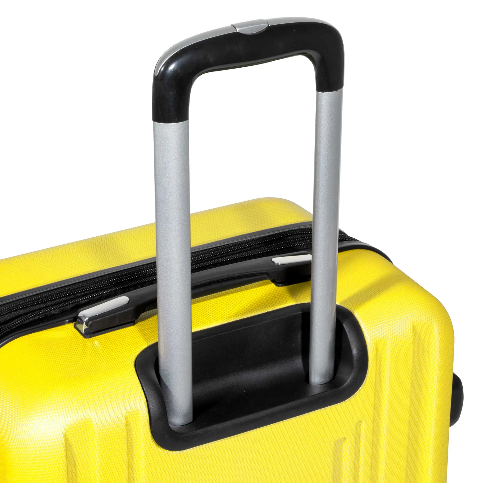 3 Piece Lightweight Luggage Suitcase Trolley Set ABS TSA Lock - Yellow - DL124