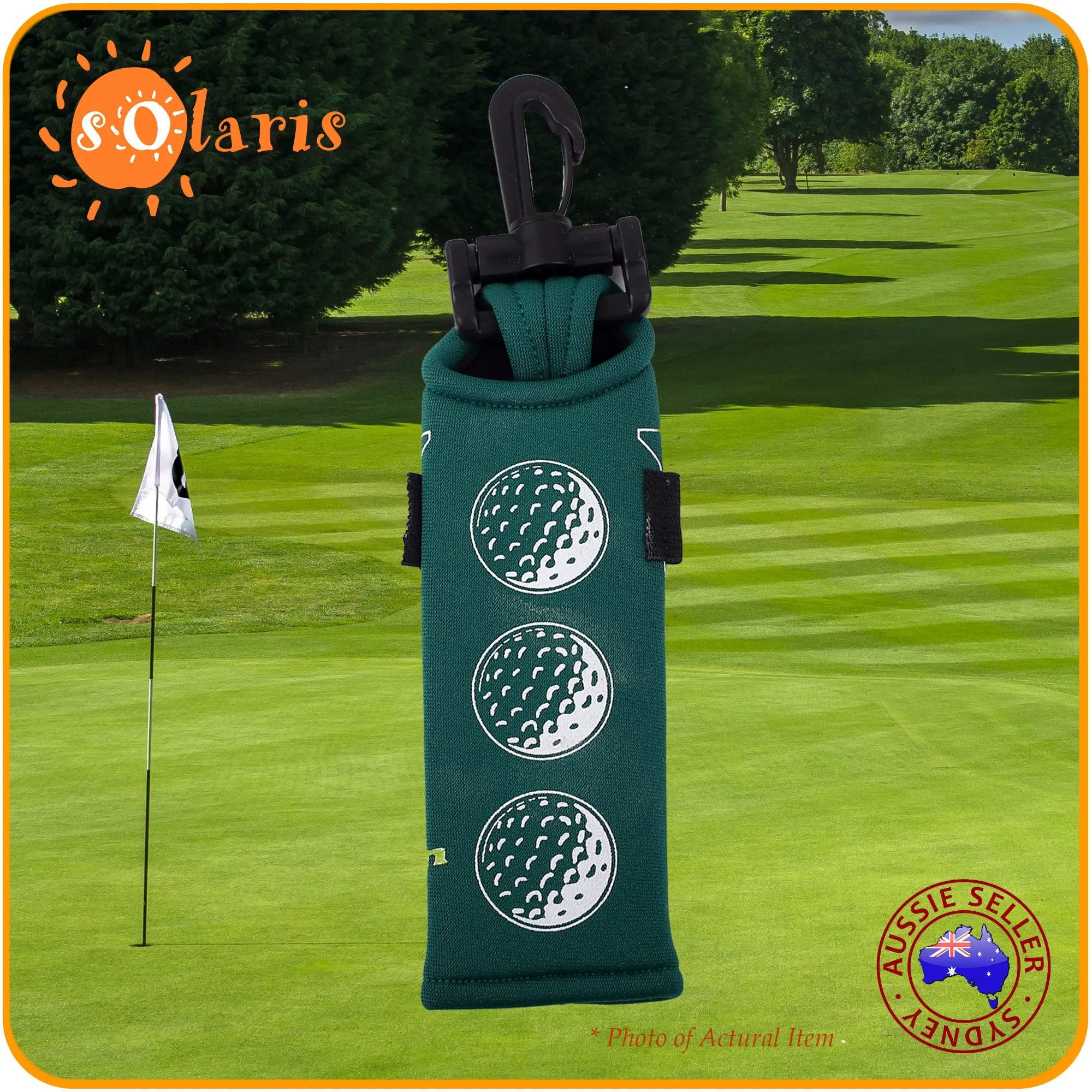 3x Golf Ball & Tee Holder to hold 3 Balls and 2 Tees