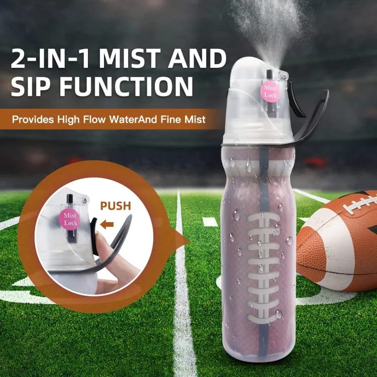 590ml Summer Outdoor Sports Training Spray Cooling Water Cup, Color: Rugby 3-layers