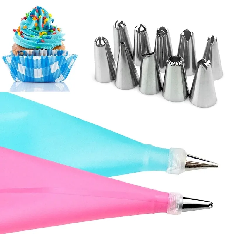 8Pcs Set Pastry Nozzles for Cream with Pastry Bag Decorating