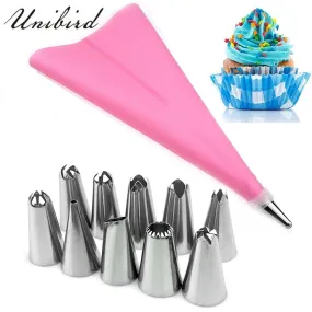 8Pcs Set Pastry Nozzles for Cream with Pastry Bag Decorating