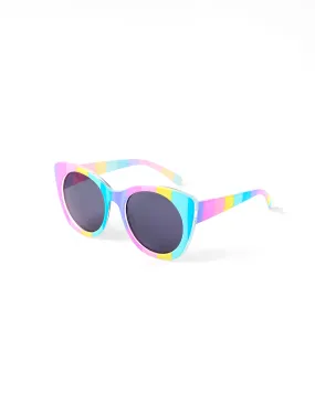 Accessorize London Rainbow Stripe Sunglasses