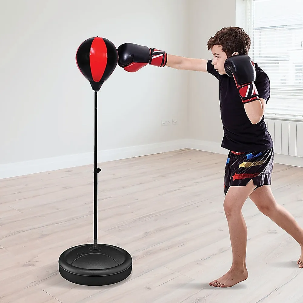 Adjustable Kids Boxing Bag Set with Gloves & Stand