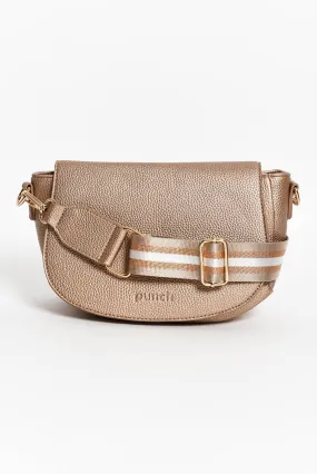 Alle Bronze Saddle Crossbody Bag