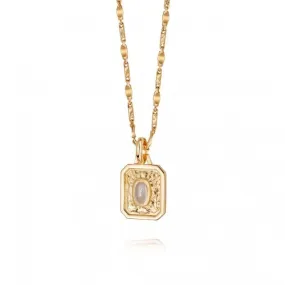 April Birthstone 18ct Gold Plated Necklace BS04_GP