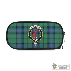 Armstrong Ancient Tartan Pen and Pencil Case with Family Crest