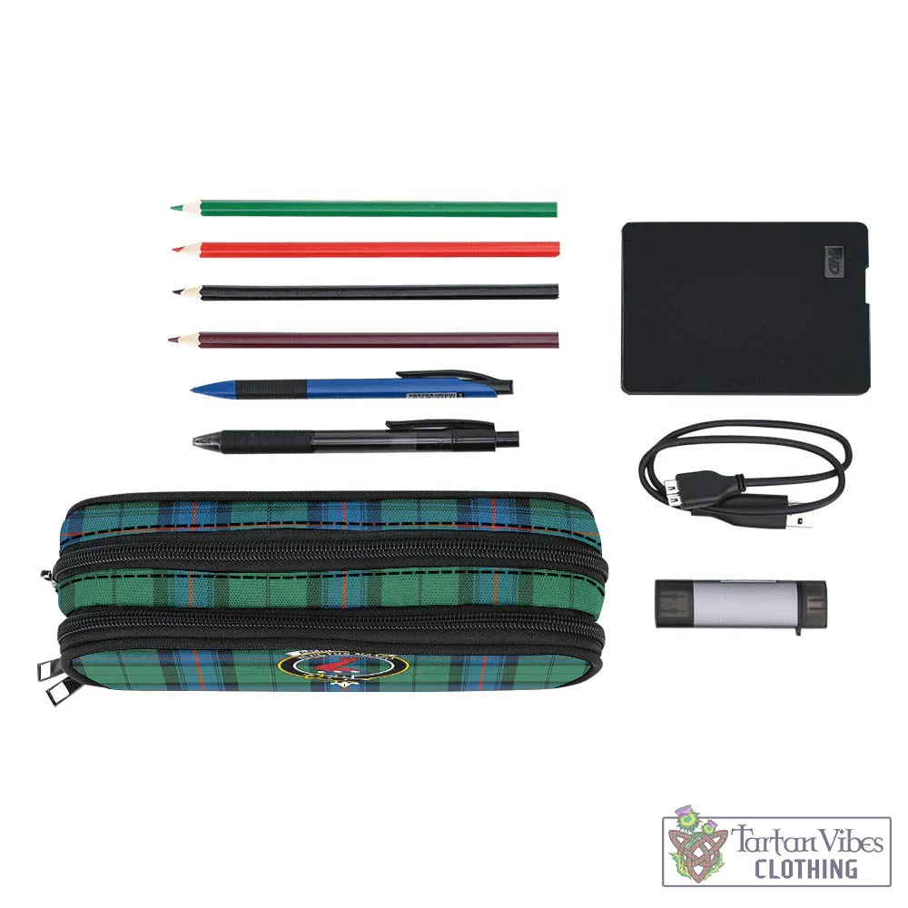 Armstrong Ancient Tartan Pen and Pencil Case with Family Crest