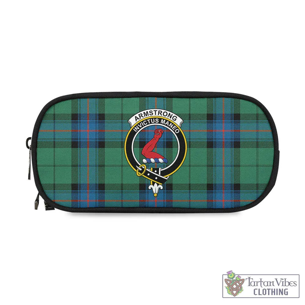 Armstrong Ancient Tartan Pen and Pencil Case with Family Crest