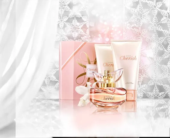 Avon Cherish Perfume Gift Set / Box