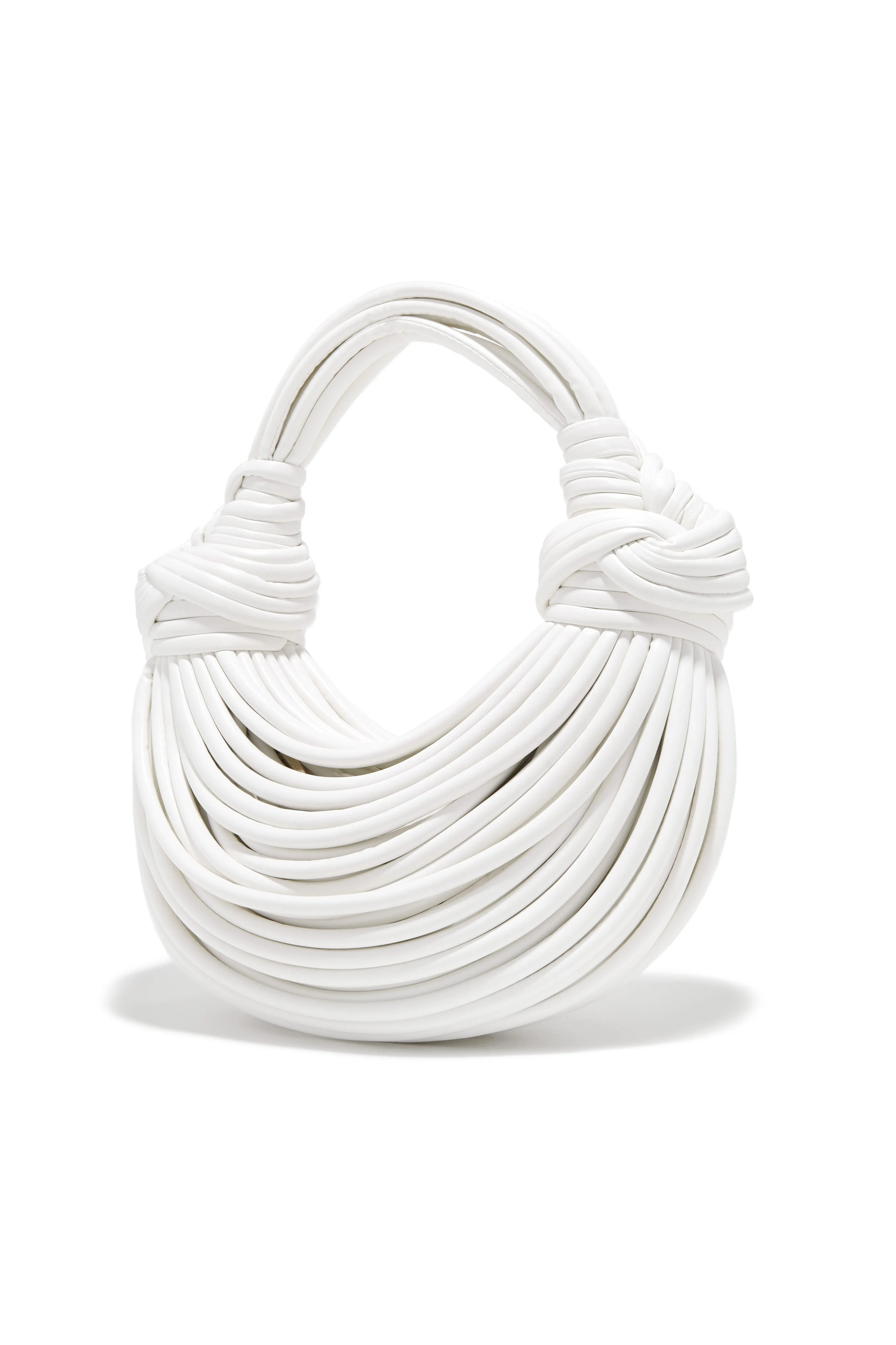 Azelie Double Knot Spaghetti Handbag - White