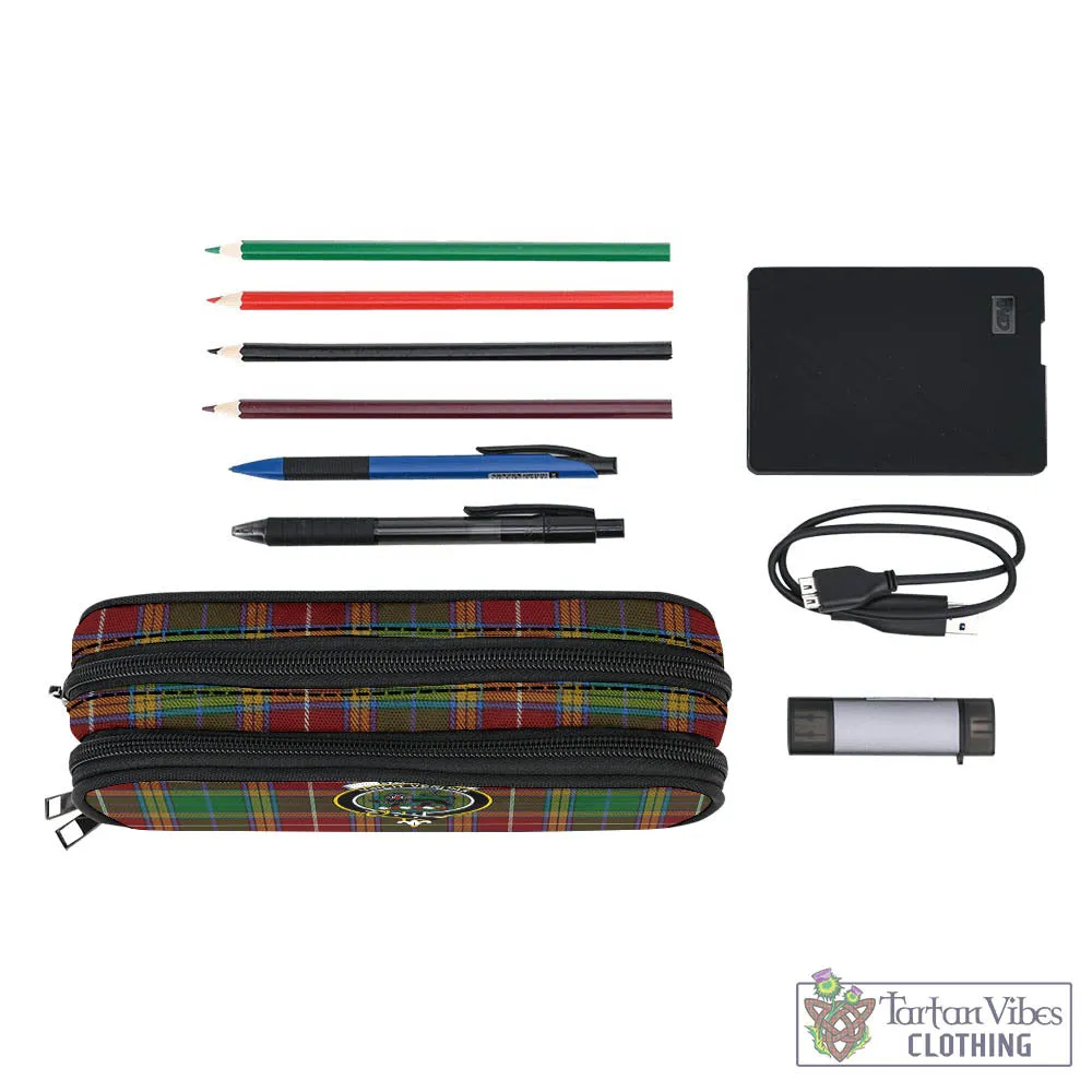 Baxter Tartan Pen and Pencil Case with Family Crest