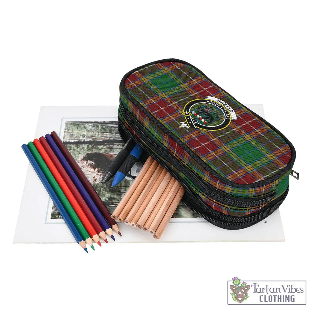 Baxter Tartan Pen and Pencil Case with Family Crest