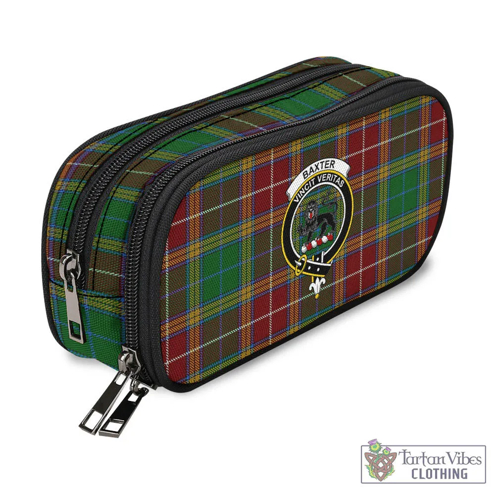 Baxter Tartan Pen and Pencil Case with Family Crest