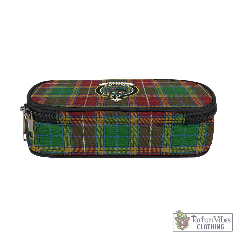 Baxter Tartan Pen and Pencil Case with Family Crest