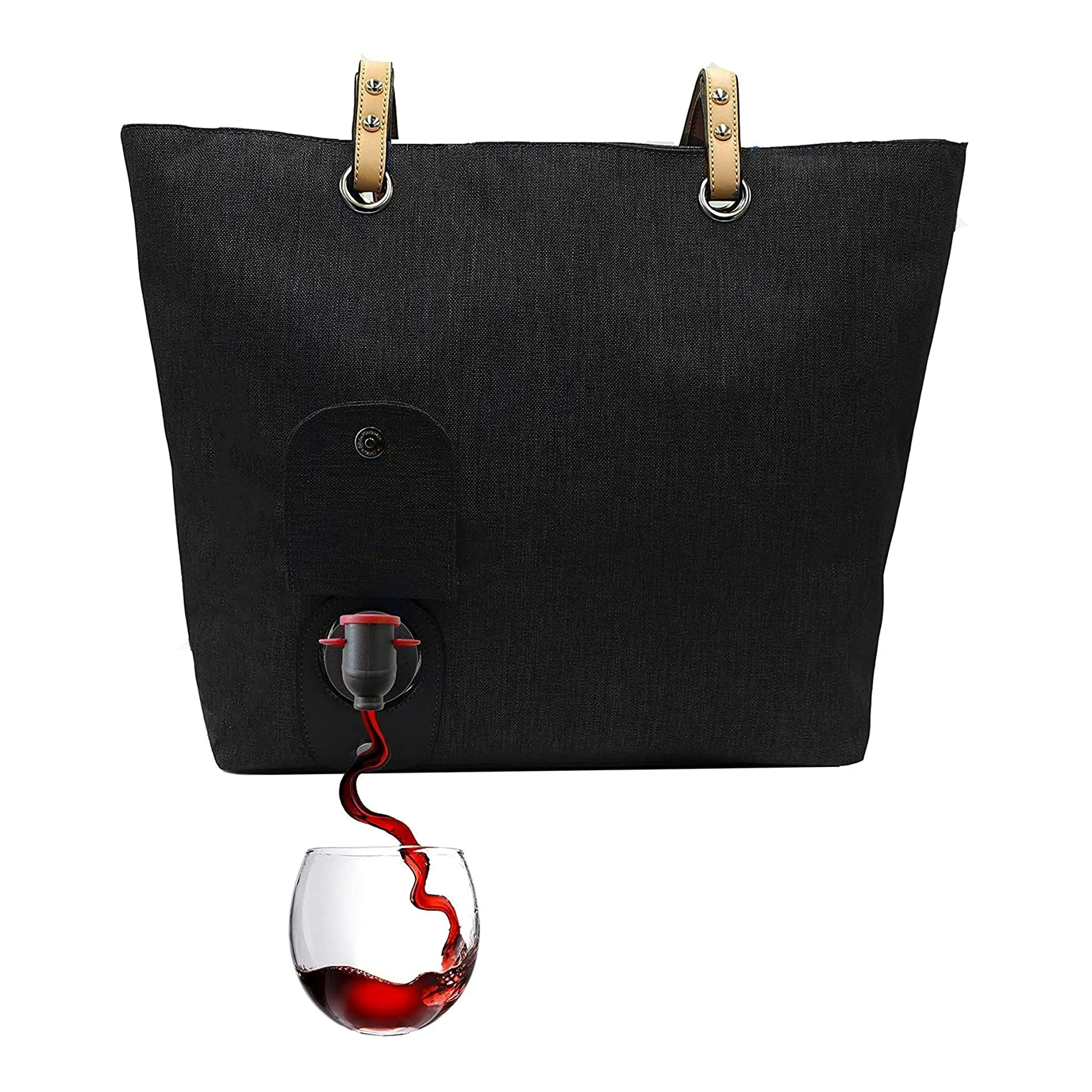 Beach City Wine Tote With Hidden, Leakproof & Insulated Compartment, Holds 2 Bottles