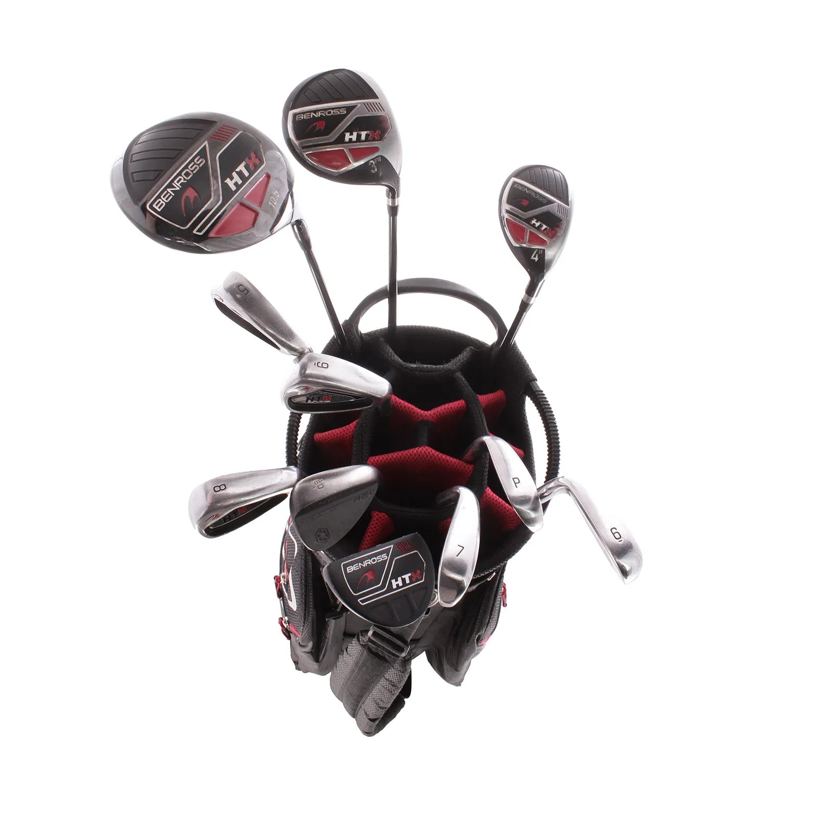 Benross HTX Steel Men's Right Hand Driver 3 Wood 4 Hybrid 5-Lob Wedge,Putter Plus Bag Regular - Benross