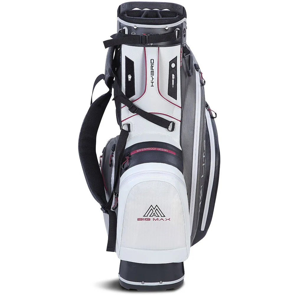 Big Max Dri Lite Hybrid 2 Stand Bag - White/Charcoal/Black/Merlot