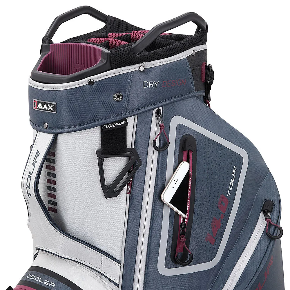 Big Max Dri Lite Tour Cart Bag - White/Blueberry/Merlot