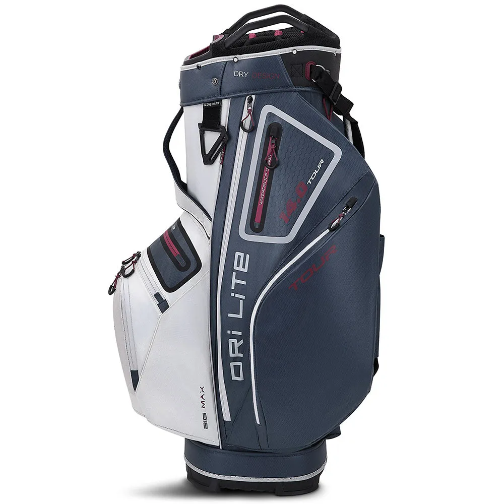 Big Max Dri Lite Tour Cart Bag - White/Blueberry/Merlot