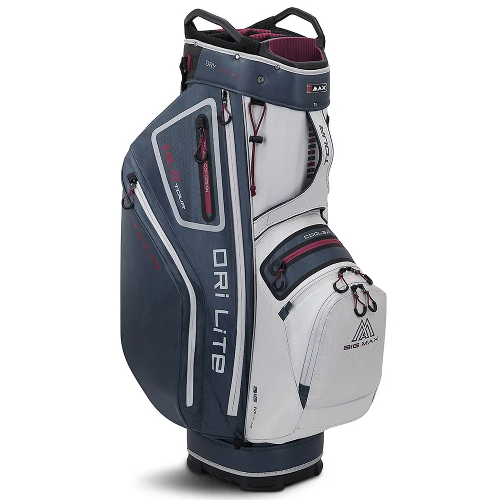 Big Max Dri Lite Tour Cart Bag - White/Blueberry/Merlot