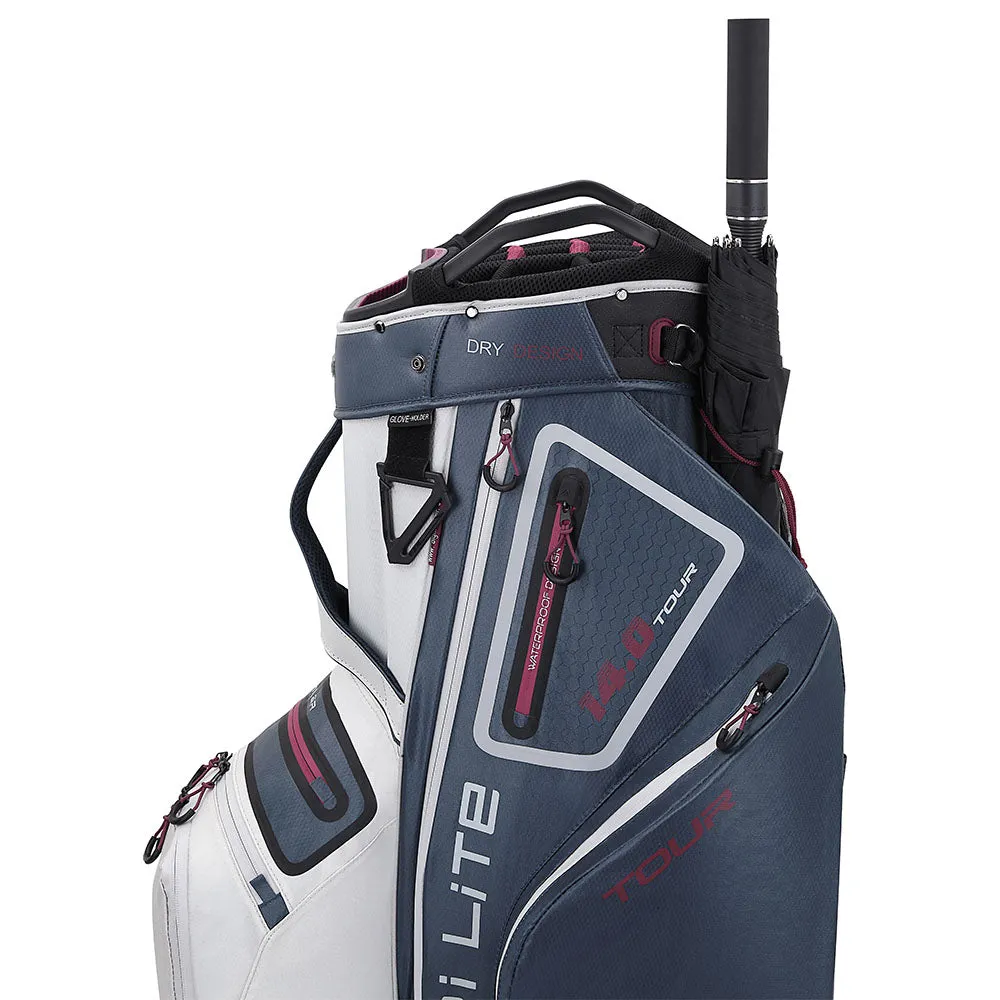 Big Max Dri Lite Tour Cart Bag - White/Blueberry/Merlot