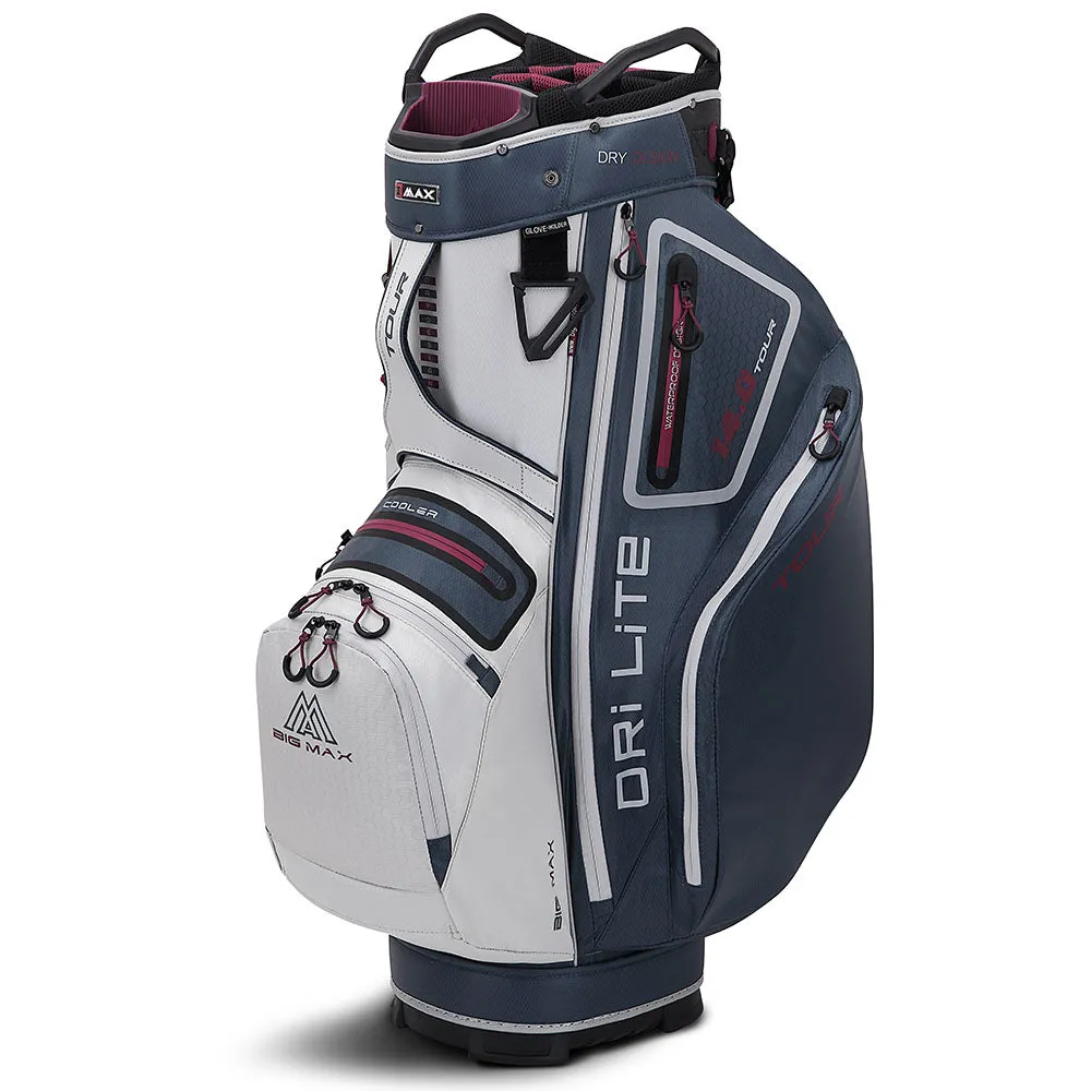 Big Max Dri Lite Tour Cart Bag - White/Blueberry/Merlot