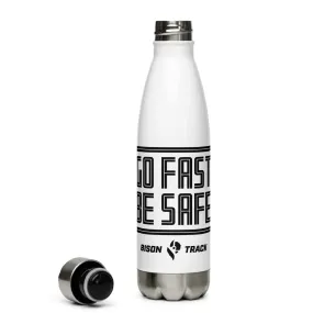 Bison Go Fast, Be Safe Stripes Stainless Steel Water Bottle