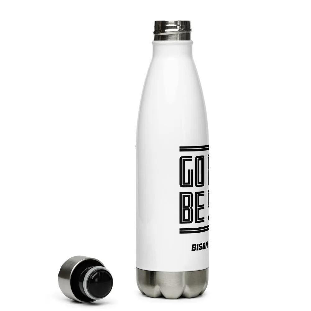 Bison Go Fast, Be Safe Stripes Stainless Steel Water Bottle