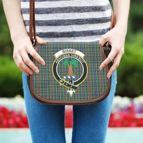 Bisset Tartan Saddle Bag with Family Crest