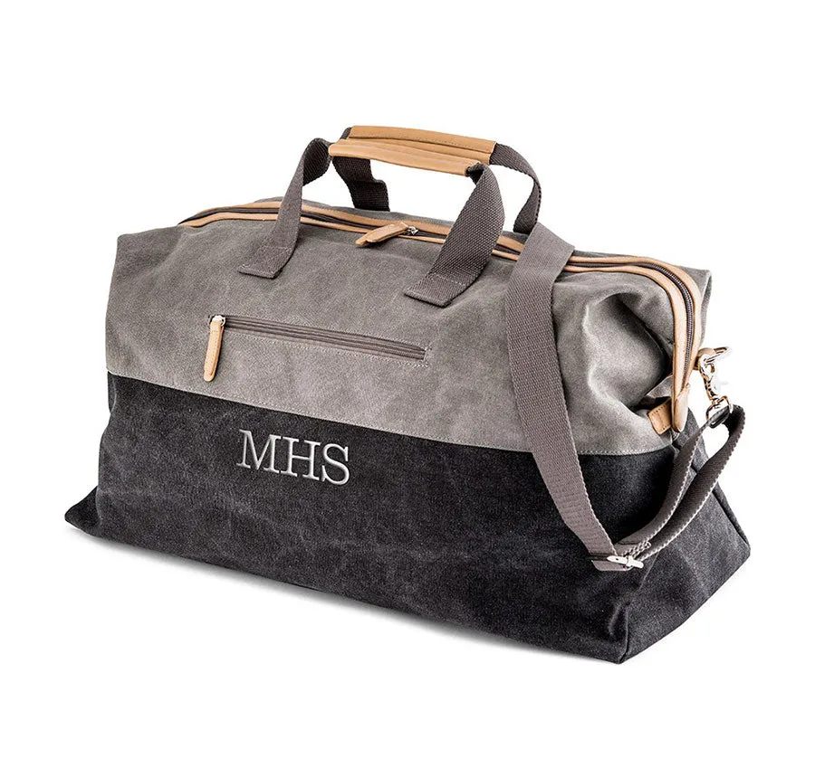 Black & Gray Groomsmen Travel Bag