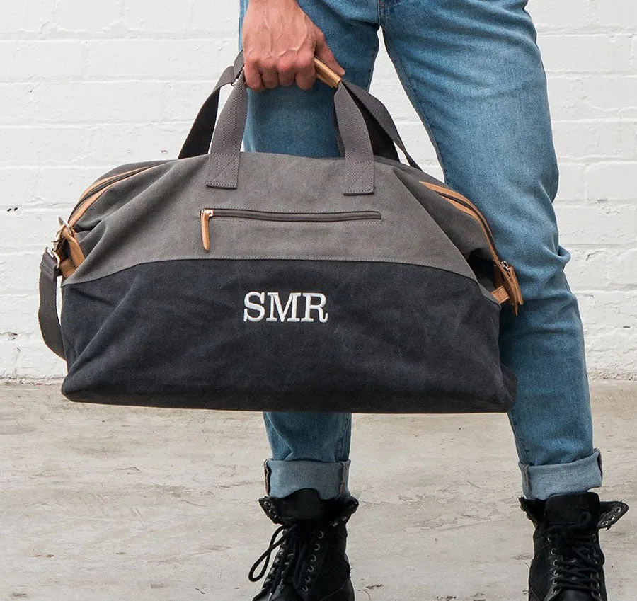 Black & Gray Groomsmen Travel Bag