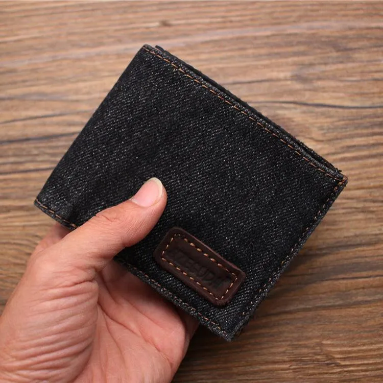 Blue Denim Wallet Mens Billfold Cool Wallet for Men Jean Wallets Womens Jean Wallet Womens Denim Wallet