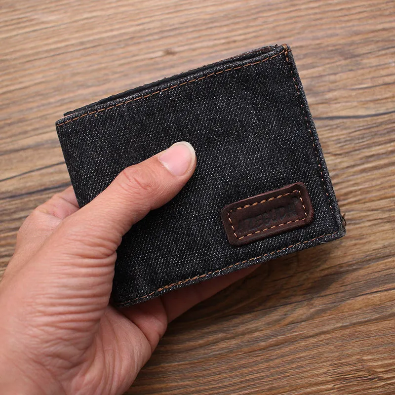 Blue Denim Wallet Mens Billfold Cool Wallet for Men Jean Wallets Womens Jean Wallet Womens Denim Wallet