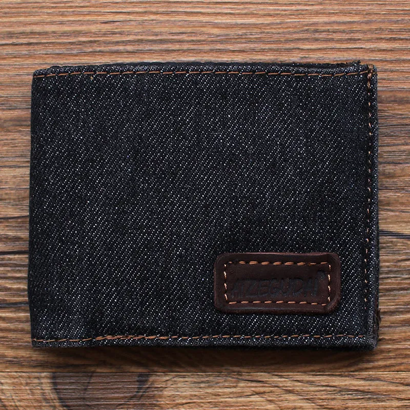 Blue Denim Wallet Mens Billfold Cool Wallet for Men Jean Wallets Womens Jean Wallet Womens Denim Wallet