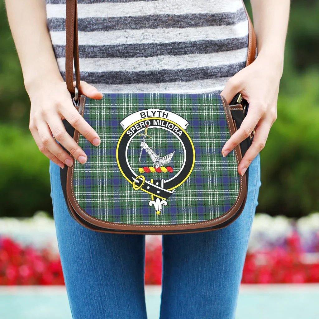 Blyth Tartan Saddle Bag with Family Crest