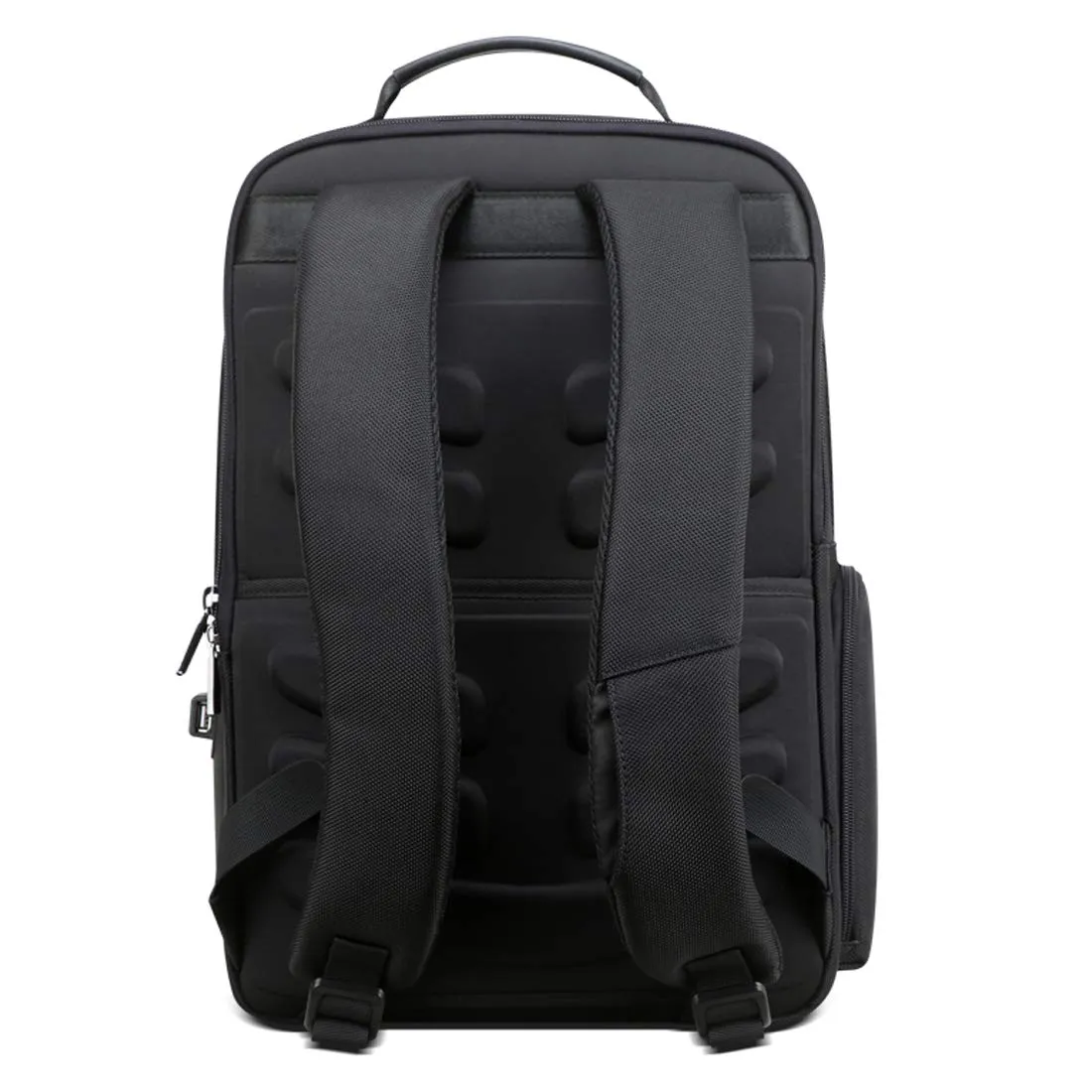 BOPAI Water Resistant Nylon Laptop Backpack with USB Charging Port (Black)