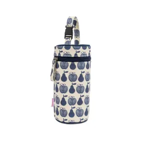 Bottle Holder Navy Apples & Pears