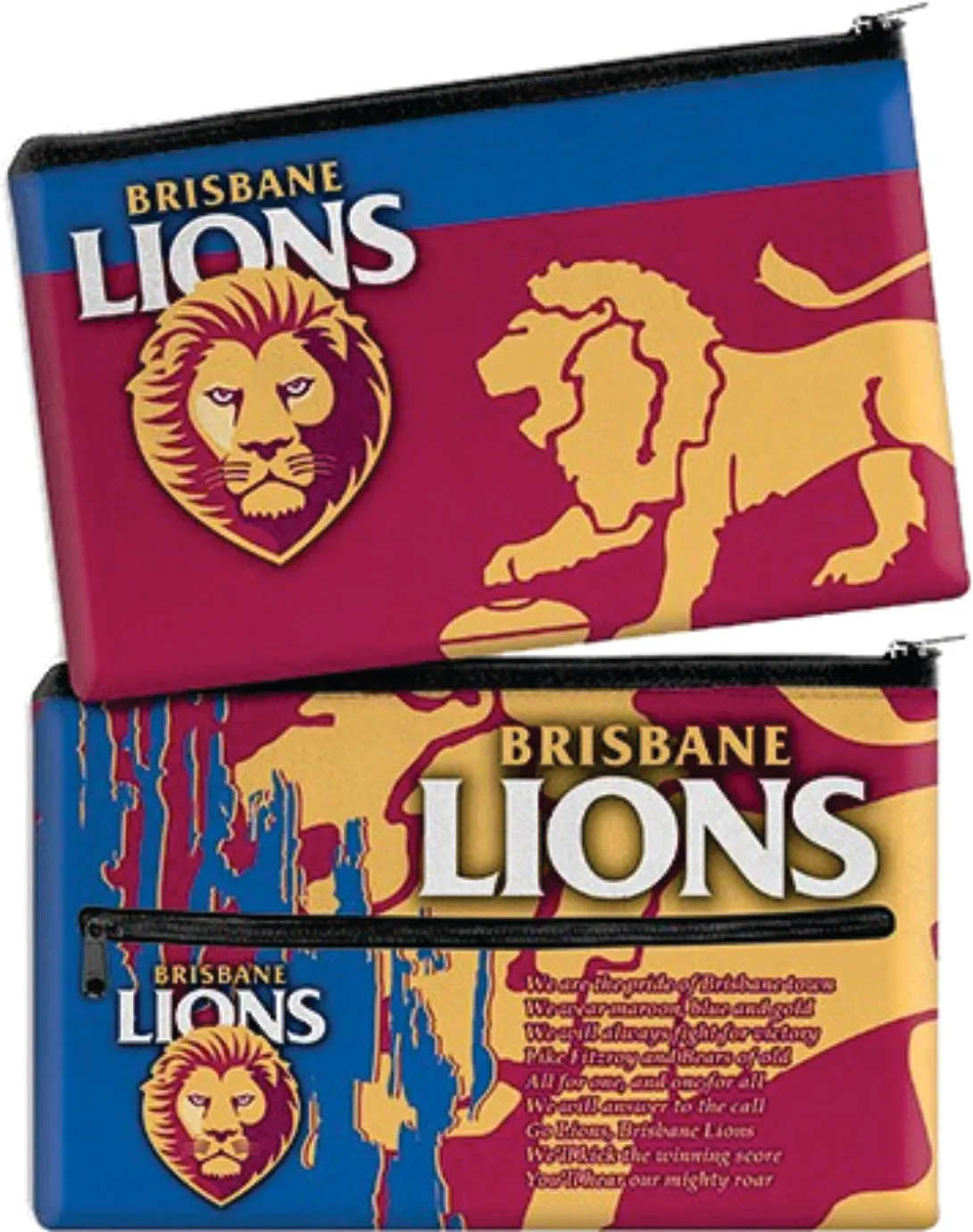 Brisbane Lions Song Pencil Case AFL Neoprene Pencil Case