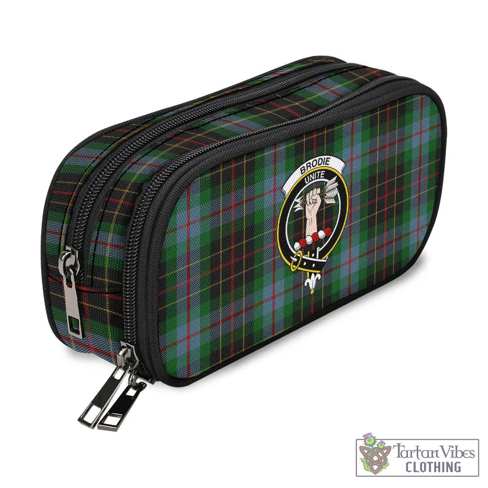 Brodie Hunting Tartan Pen and Pencil Case with Family Crest