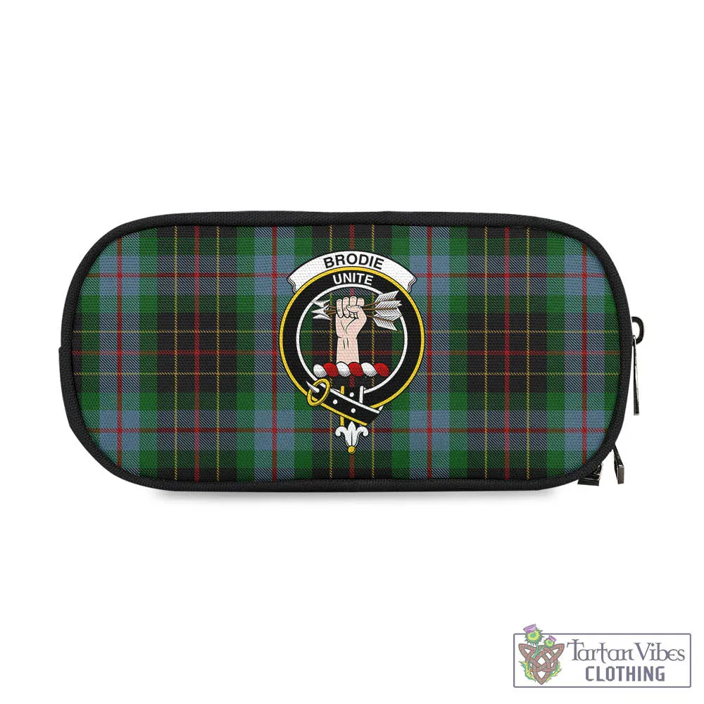 Brodie Hunting Tartan Pen and Pencil Case with Family Crest