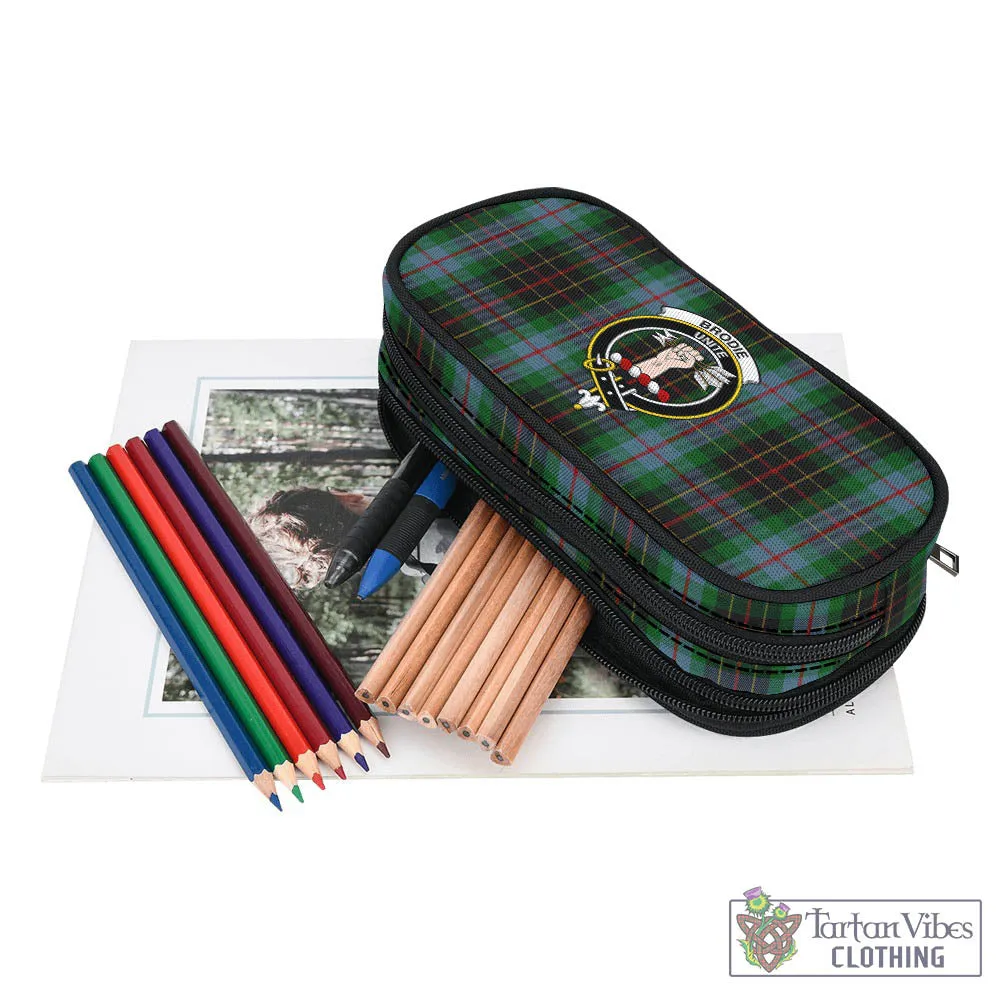 Brodie Hunting Tartan Pen and Pencil Case with Family Crest